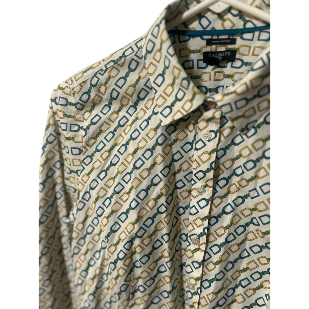 Talbots Size 10p Wrinkle Resistant Button Down Eq… - image 5
